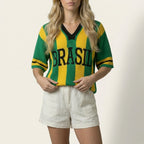Blusa Brasil - Tricot Canelado Feminina Oversized