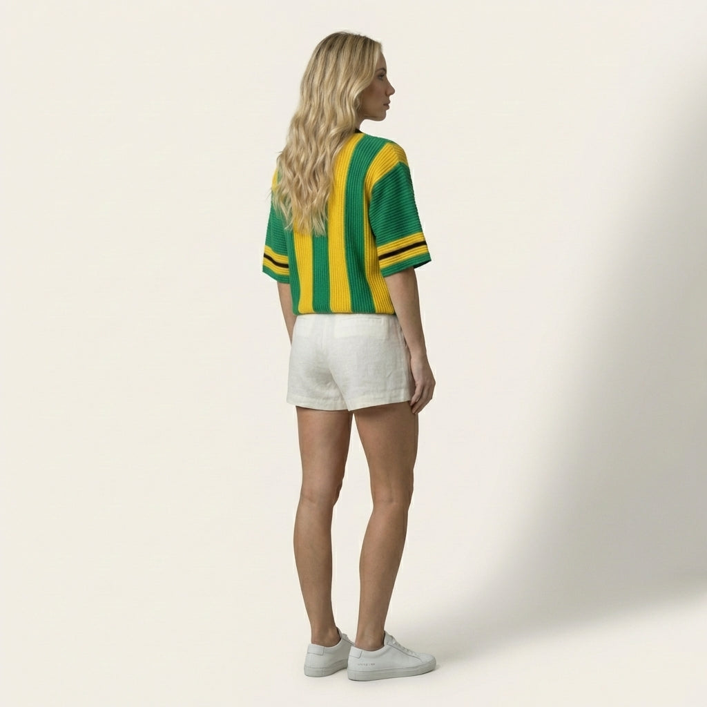 Blusa Brasil - Tricot Canelado Feminina Oversized