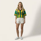 Blusa Brasil - Tricot Canelado Feminina Oversized